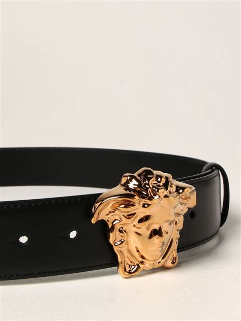 cintura vitello versace|Versace Men's La Medusa Cintura H.40 Vitello Leather Belt in.